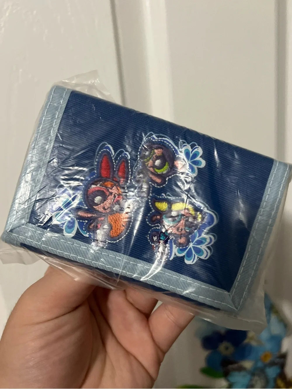 PowerPuff Girls Blue Tri-Fold Wallet Y2K